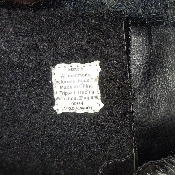 Northside Black Faux Fur Mid Calf Snow Boots Women's Size 8 - Picture 10 of 11